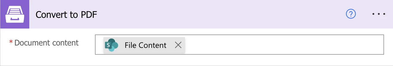Convert to PDF example