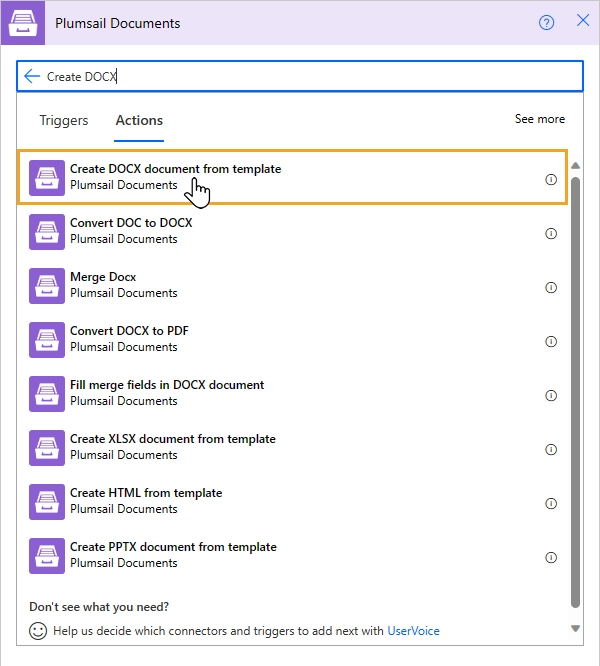 Create DOCX Document From Template