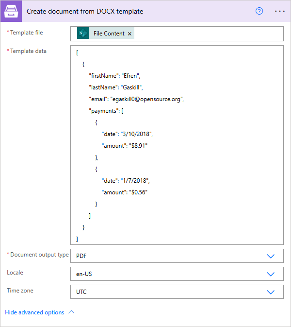 Create document from DOCX template example