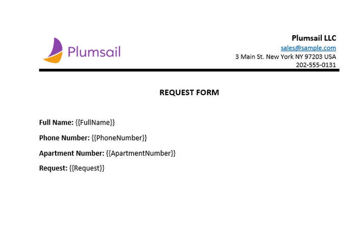 Docx template