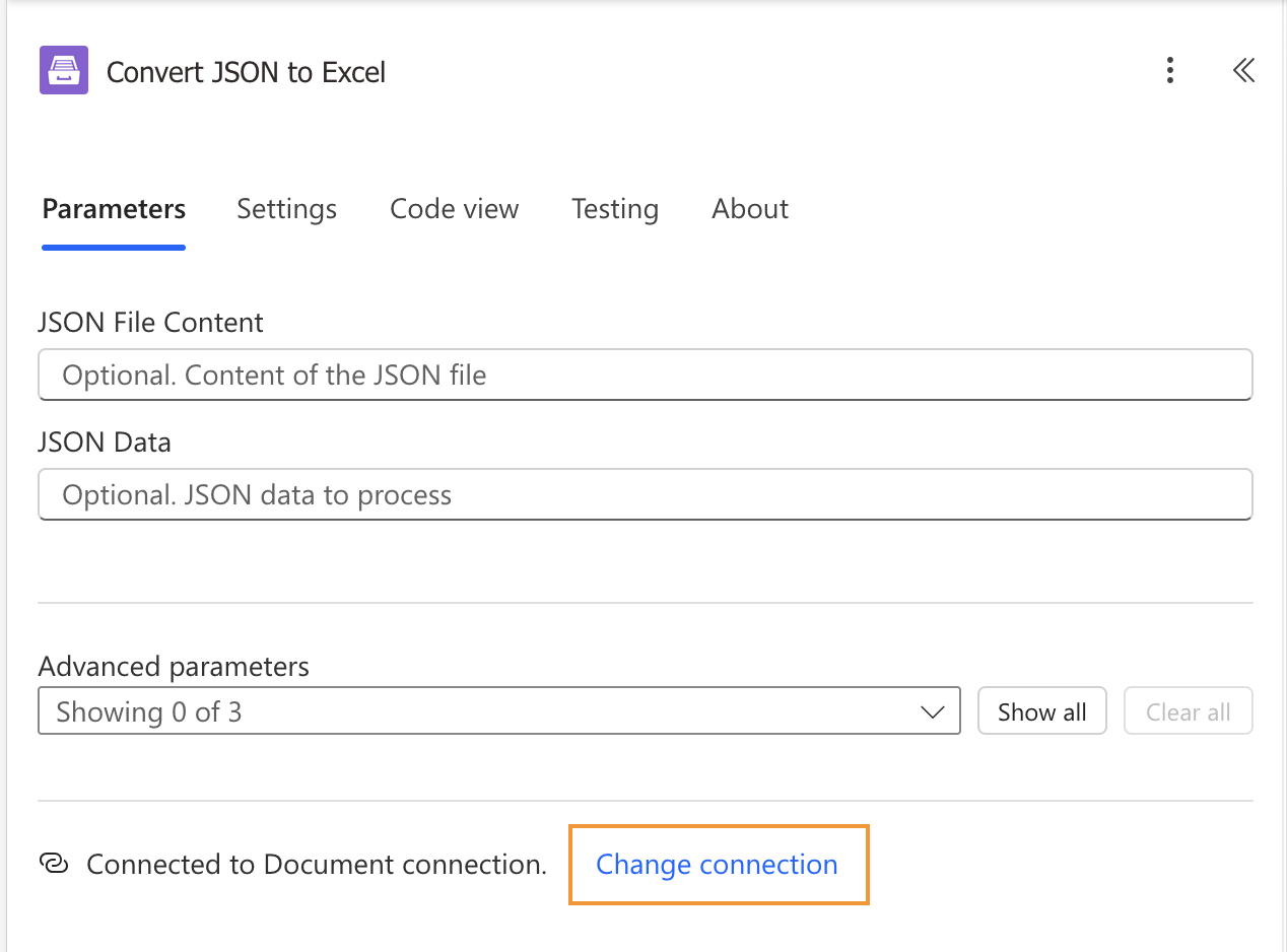 Change Power Automate connection