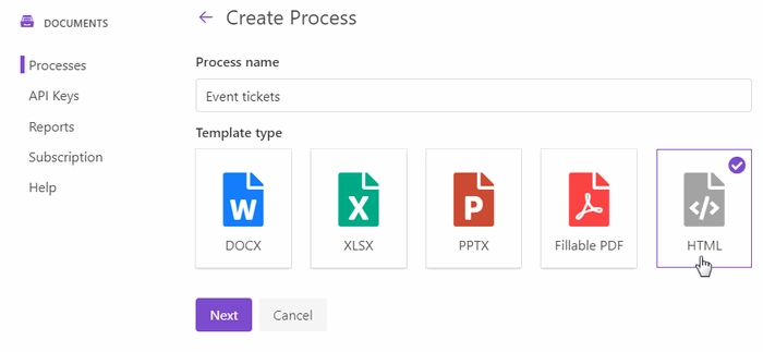 generate PDF from HTML on CSV rows