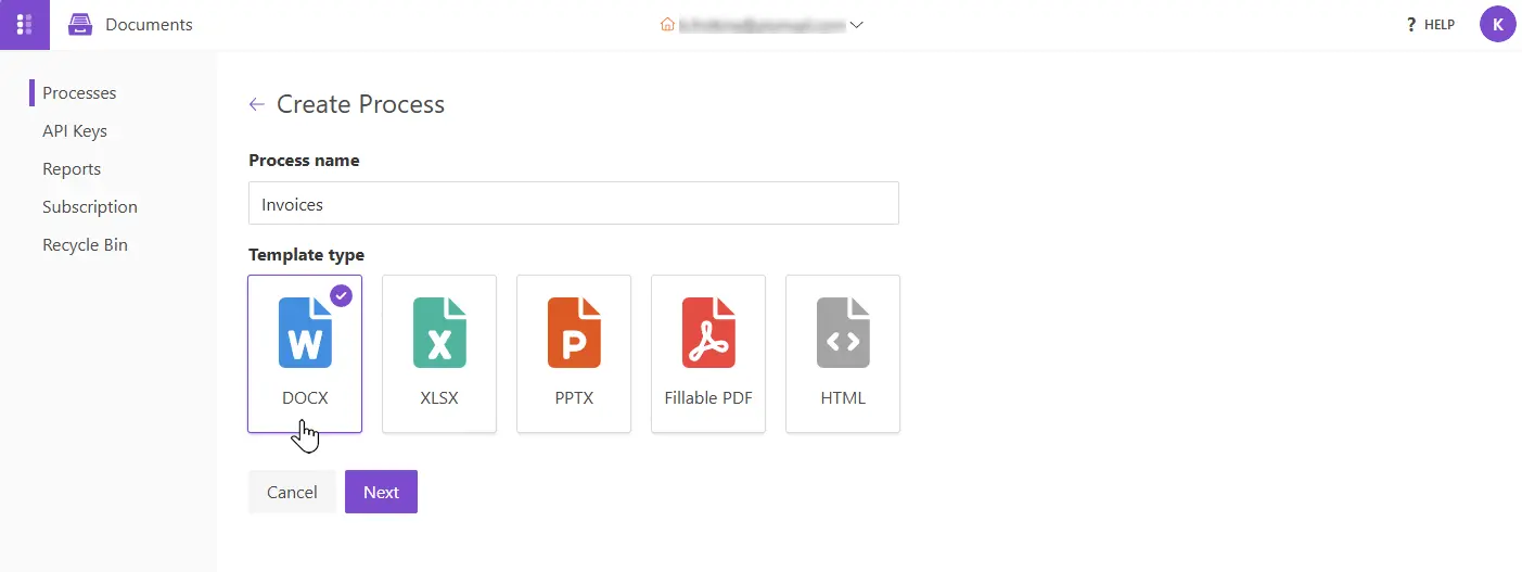 create docx from template