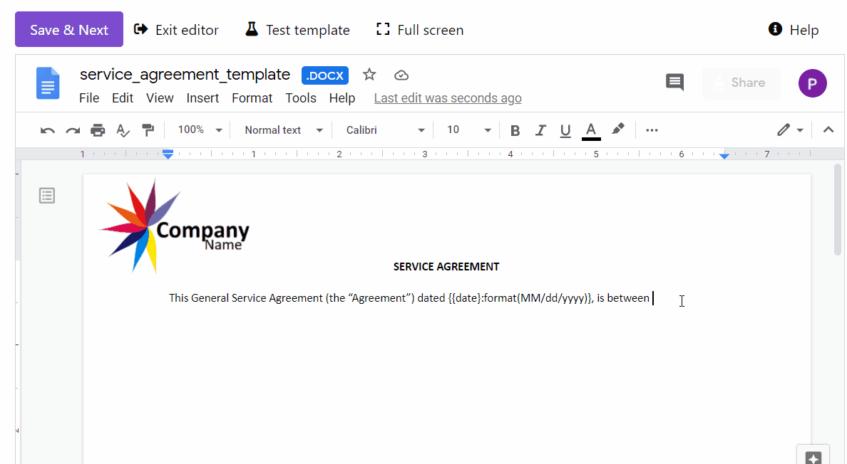compose document template online