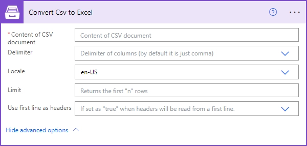 Convert CSV to Excel