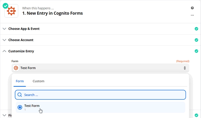Cognito Form trigger