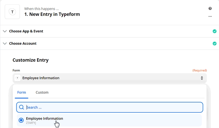 Typeform trigger