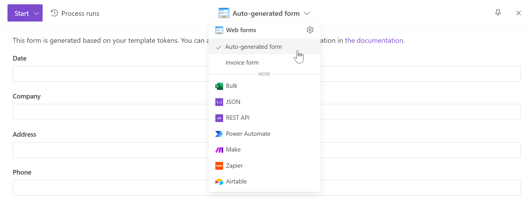 default bound form