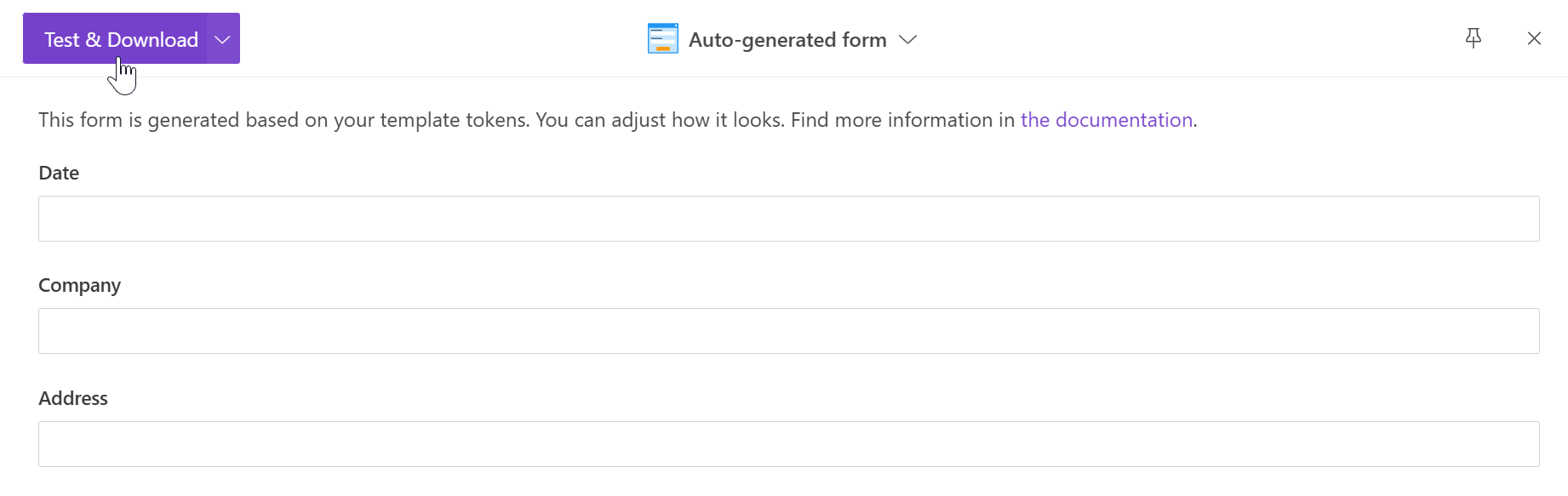 default form fields