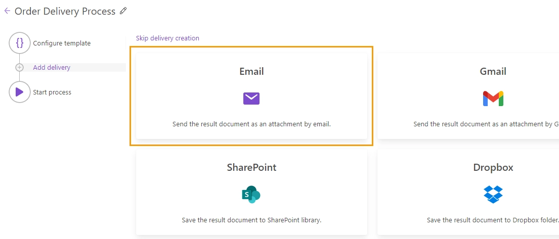 delivery template file