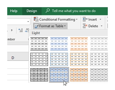 Design a table