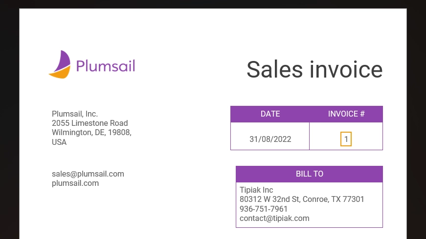The result document
