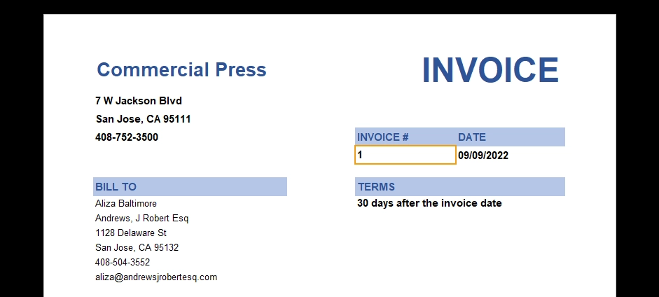 The result document