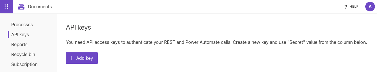 create API keys