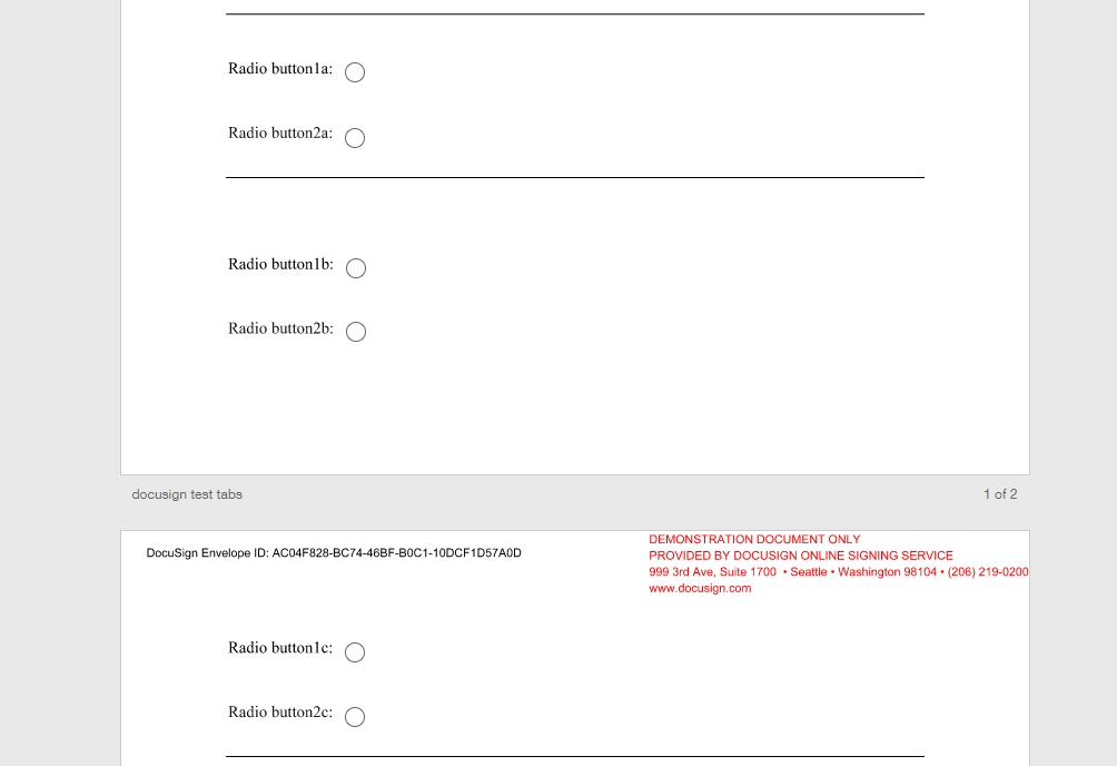 Radio button tag