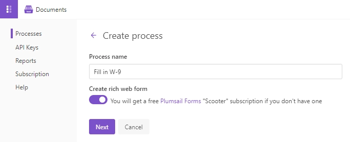 Create process