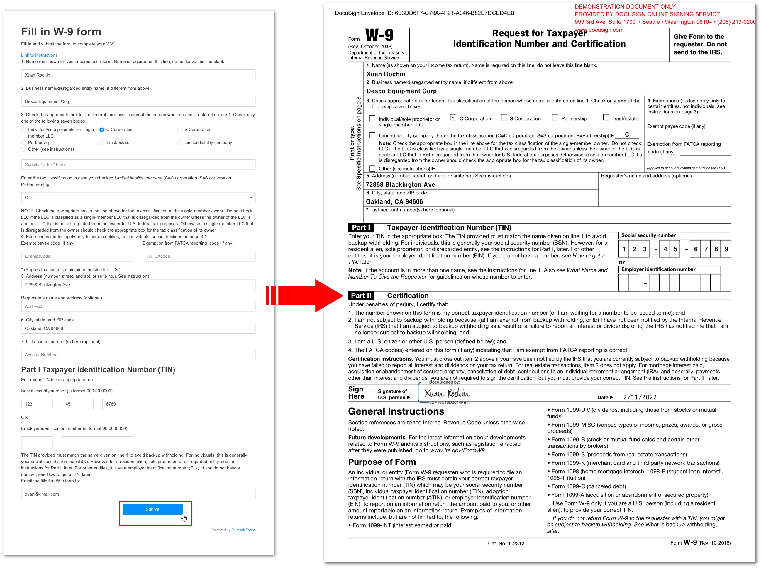 How To Fill In W 9 Tax Form And Securely Sign It Using DocuSign 