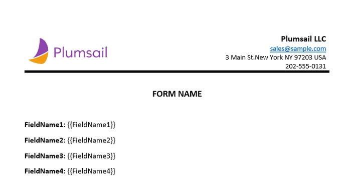 Docx template