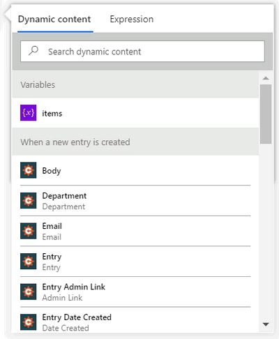 dynamic content of Cognito Form is submitted