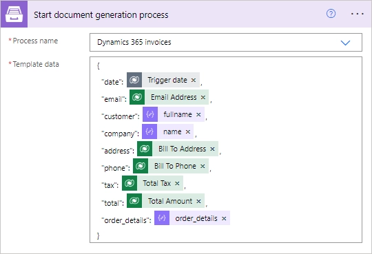 Start document generation process