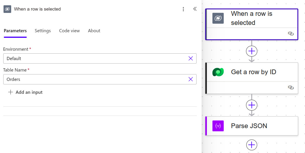 When a record is selected trigger