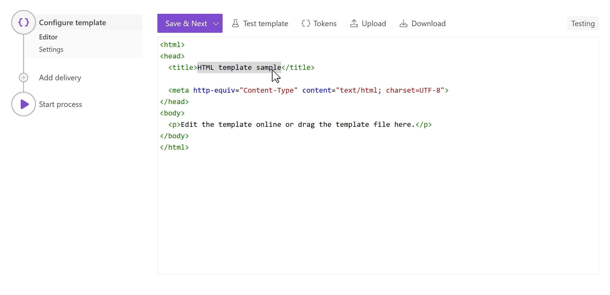Edit HTML html template