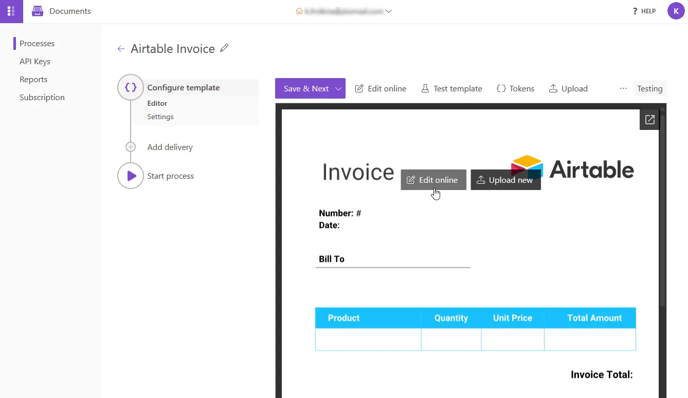 Edit Template Online