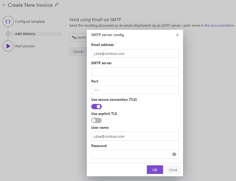Send email delivery