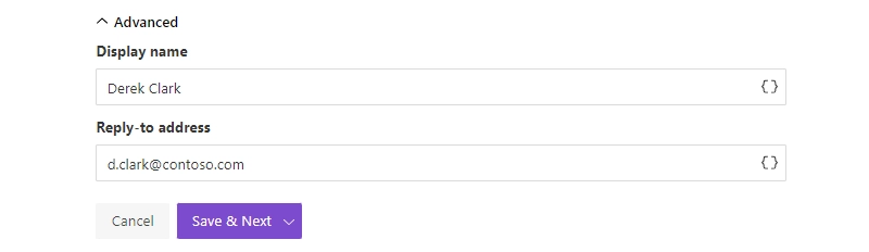 Advanced email delivery settings