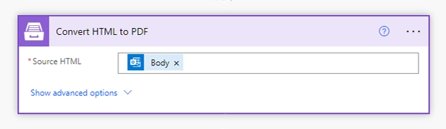 Convert HTML to PDF