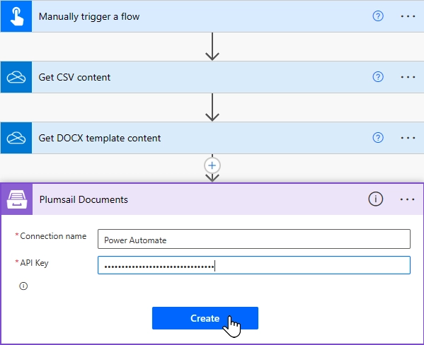 Enter API Key in PowerAutomate