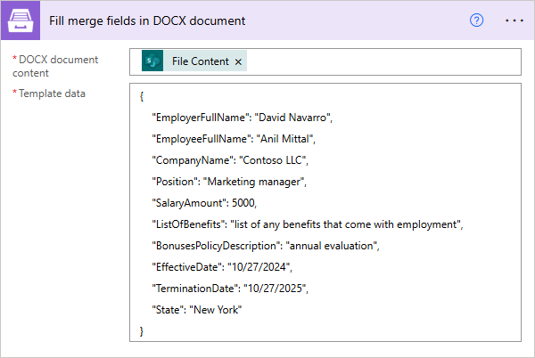 Fill DOCX merge fields example