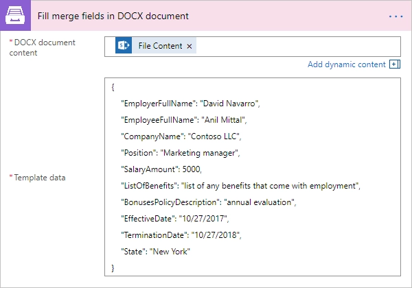 Create document from DOCX template Example