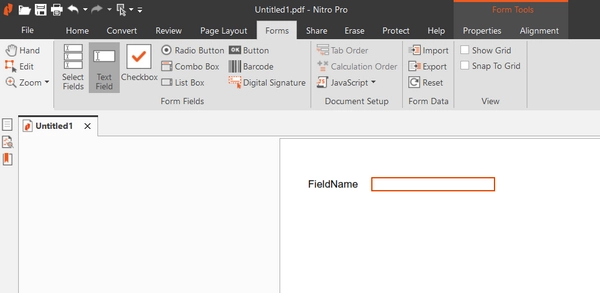 Nitro Pro add field