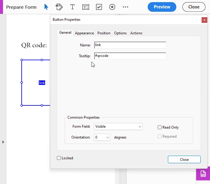 Add QR code field