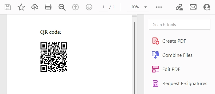 Add QR code result