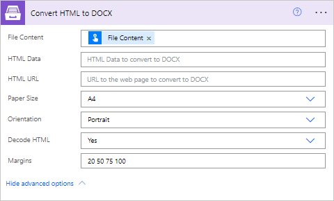 Convert HTML to DOCX