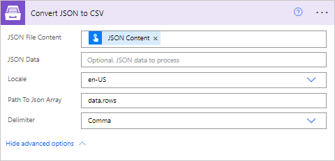 Convert JSON object to CSV