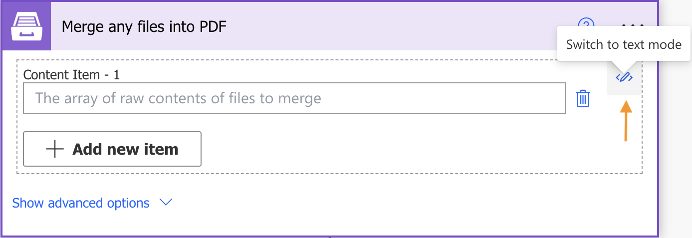 Switch to put in entire array