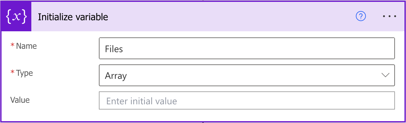 Initialize variable