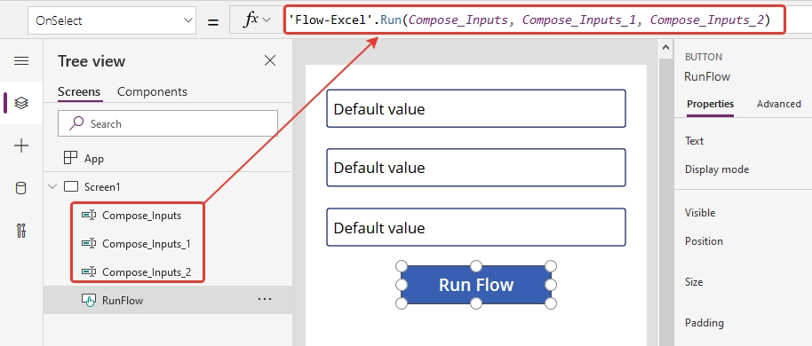 Running a flow from app