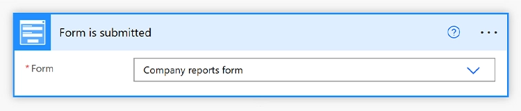 Selecting a form