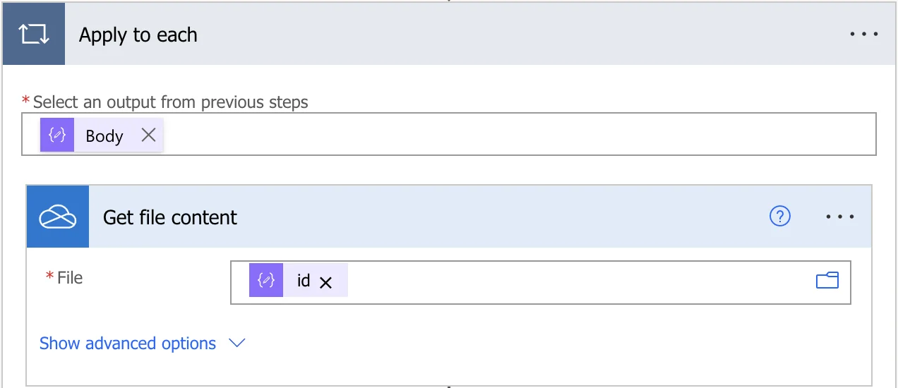 Get attachments content
