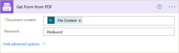 Get Form from PDF Example