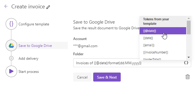 Google Drive delivery