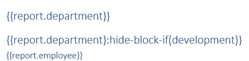hide sections conditionally