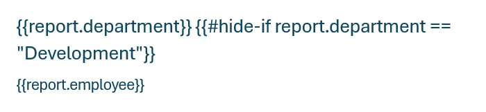 Conditionally hide sections