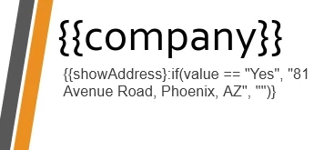 Hide address with if formatter