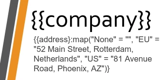 Hide address with map template