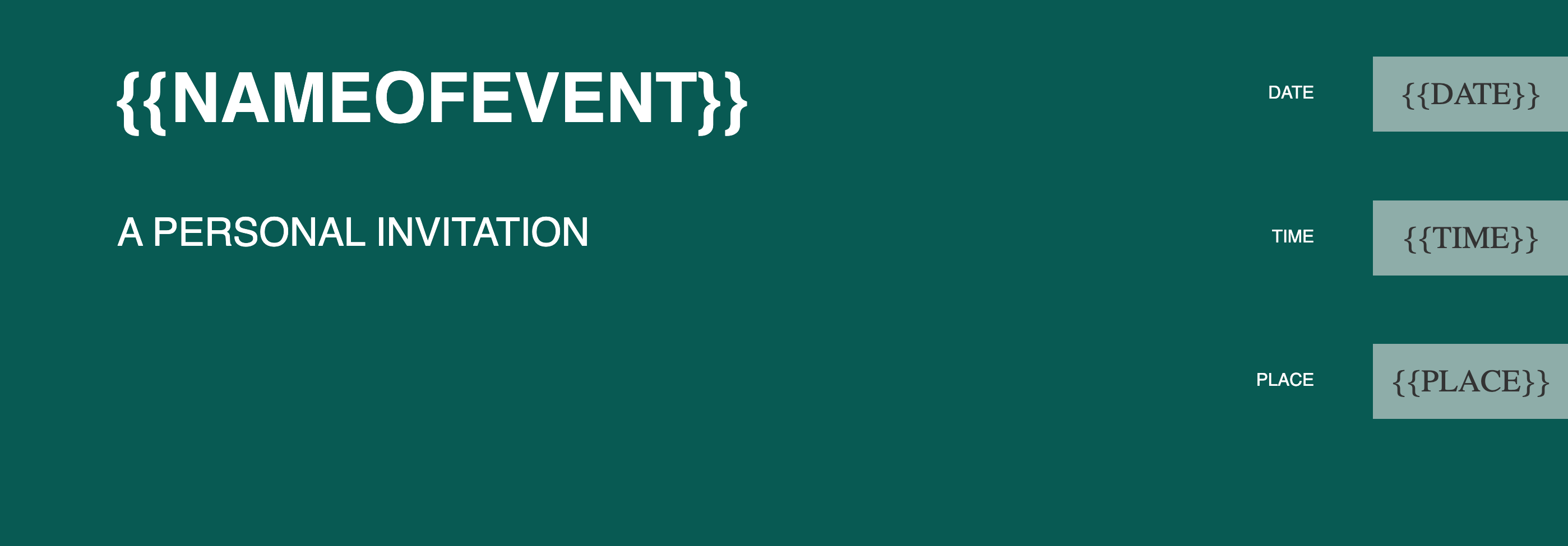 HTML event invitation template for conference visitors